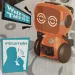 RC interaktívny robot TalkBot s vysielačkou v oranžovej farbe 2,4 GHz