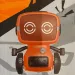 RC interaktívny robot TalkBot s vysielačkou v oranžovej farbe 2,4 GHz