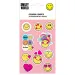 Smiley set samolepiacich nálepiek 5ks na 8x12cm hárku