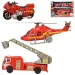 S.O.S. Station: 3-dielny set hasičských vozidiel s vrtuľníkom