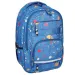 Spirit: Campus modrá škvrnitá zaoblená školská taška, batoh 46x33x22cm