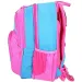 Spirit: Ružovo-modrá ergonomická školská taška so vzorom motýľa so 4 priehradkami