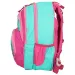 Spirit: Ružovo-tyrkysová zaoblená ergonomická školská taška so vzorom sovy, batoh 40x20x18cm