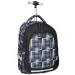 Spirit: Trolley čierna školská taška batoh s modrým vzorom