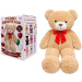 Teddy Greetings: Honey Hugs plyšový medvedík v bielej darčekovej krabici 120 cm