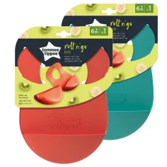 Tommee Tippee: Roll'N'Go silikónový podbradník s popruhmi cez ramená v rôznych variantoch obrázok 1