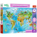 Treflik Svetová mapa so zvieratami vzdelávacie puzzle 104 ks - Trefl