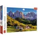 Údolie Val di Funes, Dolomity - Taliansko 1500 dielne puzzle - Trefl