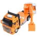 Žlté nákladné auto so žeriavom so svetlom a zvukom 1/38